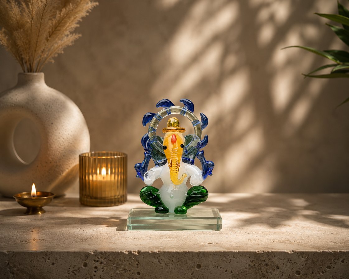 The Divine Ganesha — Sapphire Halo